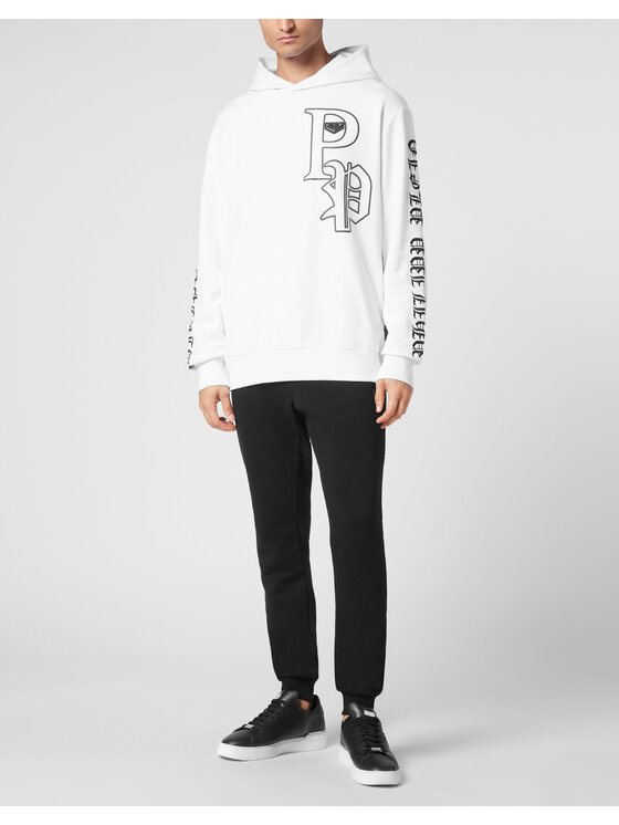 PHILIPP PLEIN PHILIPP PLEIN Mikina 9585 Bílá Regular Fit