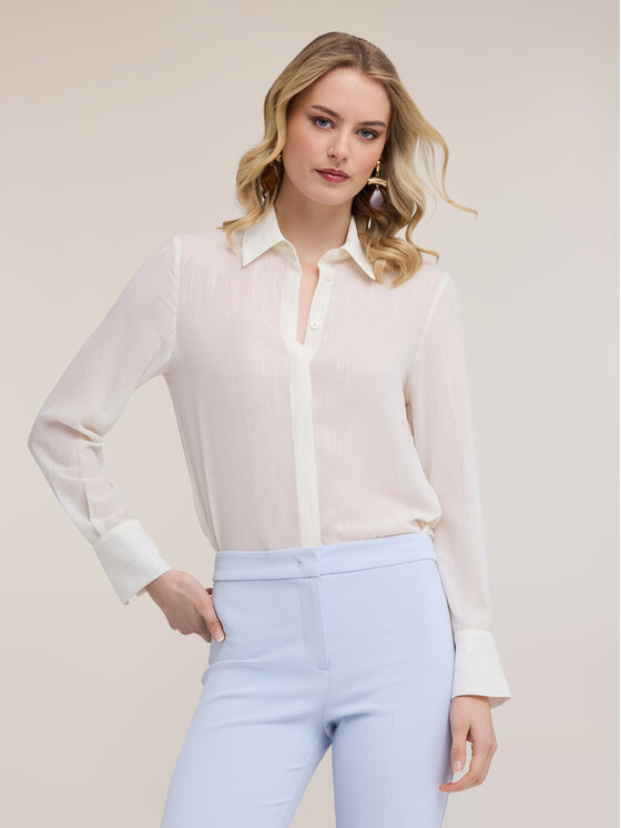 Motivi Motivi Camicia 5028Q000933N0V1 Bianco Regular Fit