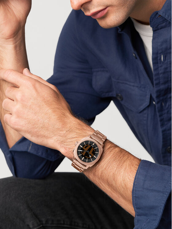 Fossil Fossil Käekell Machine Big Tic FS6158 Roosa kuld