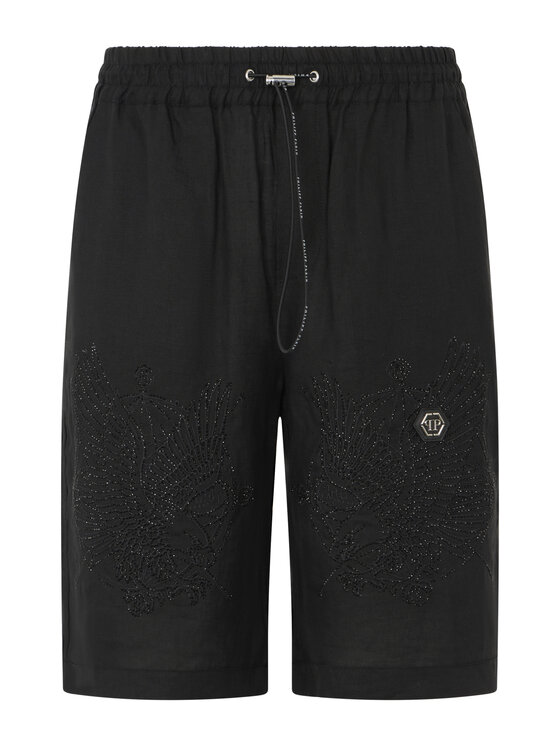PHILIPP PLEIN PHILIPP PLEIN Szorty materiałowe 29797 Czarny Regular Fit