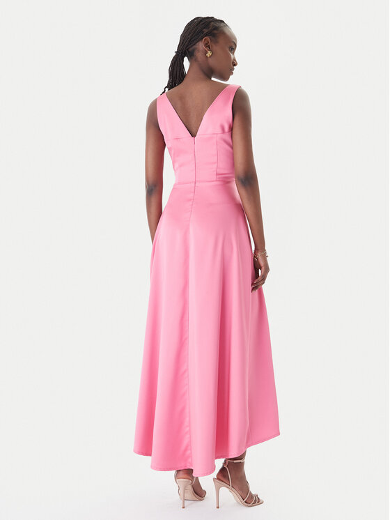 Rinascimento Rinascimento Cocktail obleka CFC0127853003 Roza Slim Fit