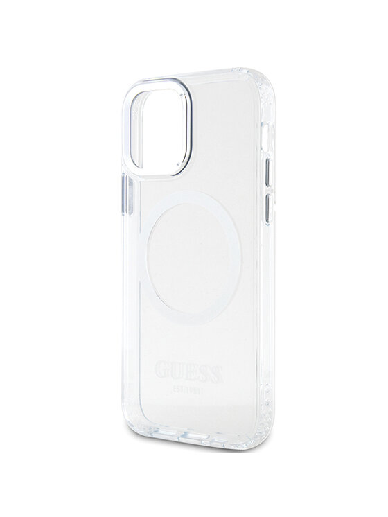 Guess Guess Etui na telefon iPhone 12/12 Pro Srebrny