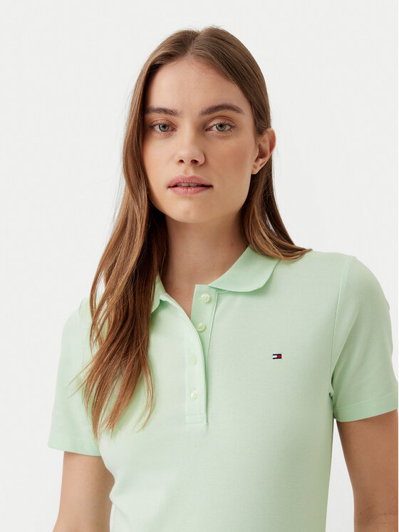 Tommy Hilfiger Tommy Hilfiger Tricou polo 1985 WW0WW43225 Verde Slim Fit