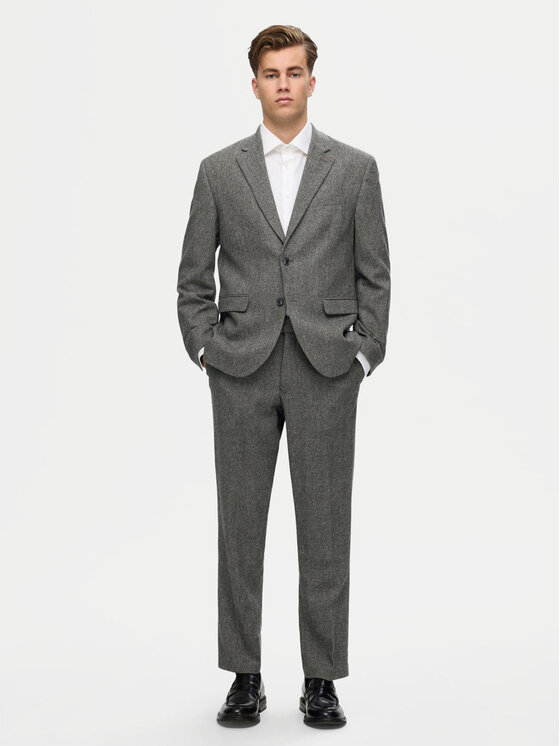 Selected Homme Selected Homme Sacou 16094332 Gri Slim Fit