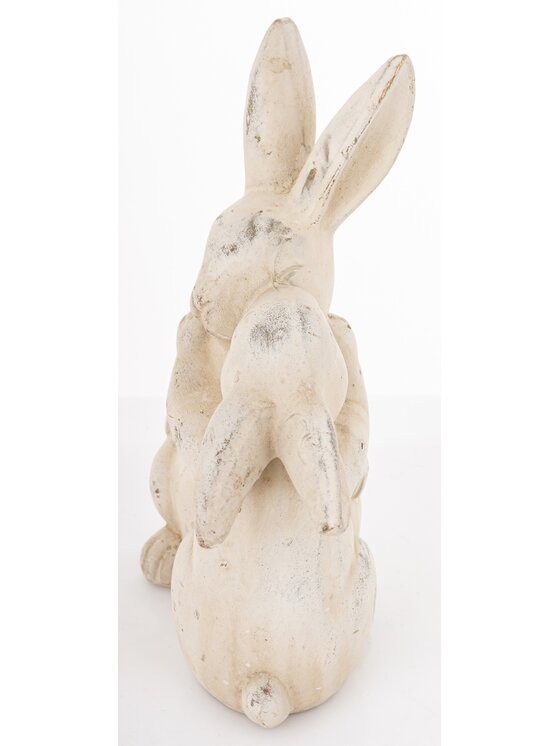 MIAhome MIAhome Figurka króliki ALBIA-2 z synkiem Beżowy