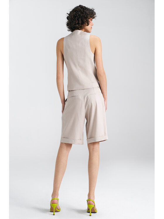 NIFE NIFE Obleková vesta KA05 Béžová Classic Fit