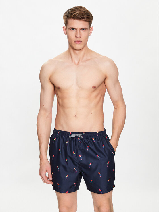 Brave Soul Brave Soul Pantaloni scurți pentru înot MSRT-PARROT Bleumarin Regular Fit