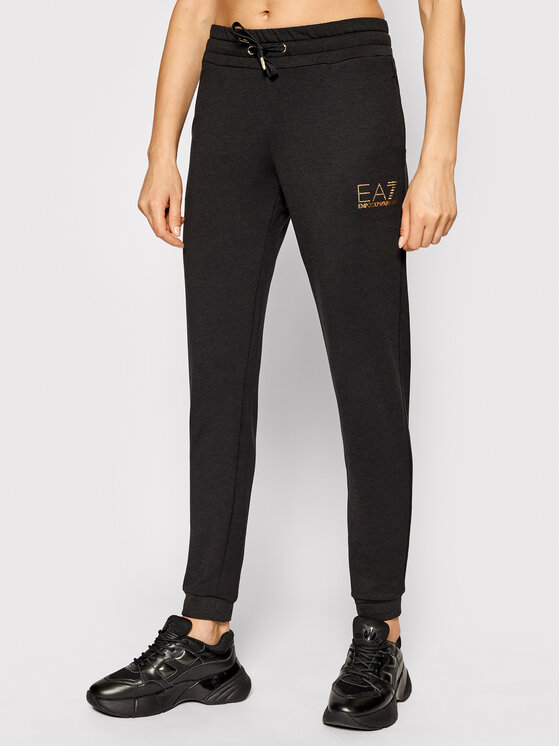 EA7 Emporio Armani Spodnji del trenirke 8NTP66 TJ9RZ 1200 Črna Regular Fit
