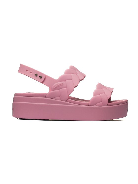 Crocs Crocs Klapki BROOKLYN WOVEN UPPER LOW W Różowy