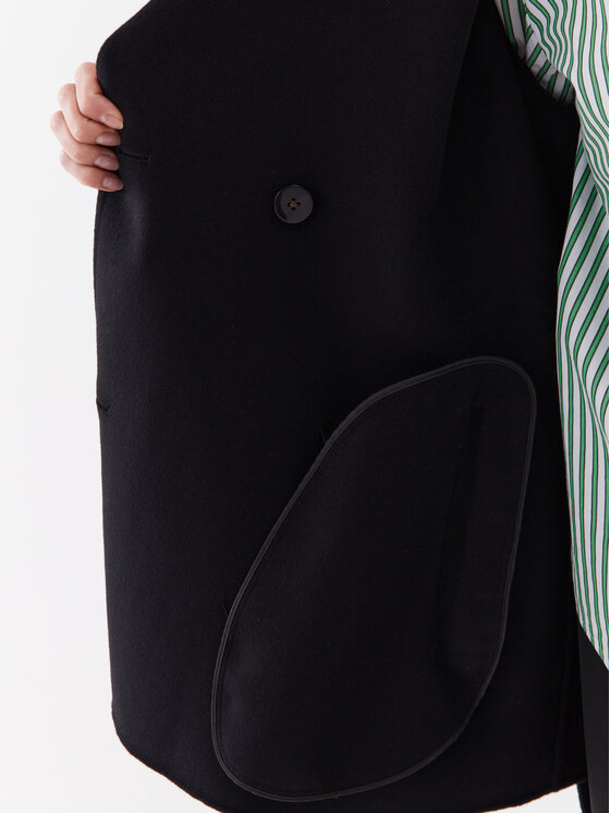 Tommy Hilfiger Tommy Hilfiger Cappotto di lana WW0WW39408 Nero Relaxed Fit