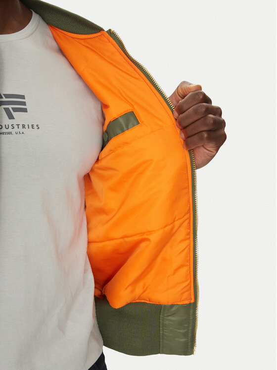 Alpha Industries Alpha Industries Bunda bomber MA-1 Peace 156136 Zelená Regular Fit