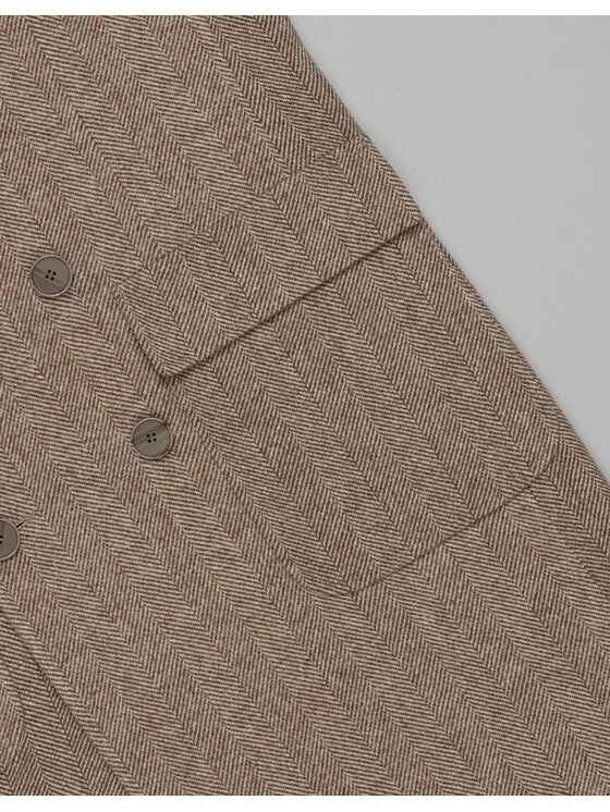 Borgio Borgio Płaszcz wełniany bolognetta Beżowy Slim Fit