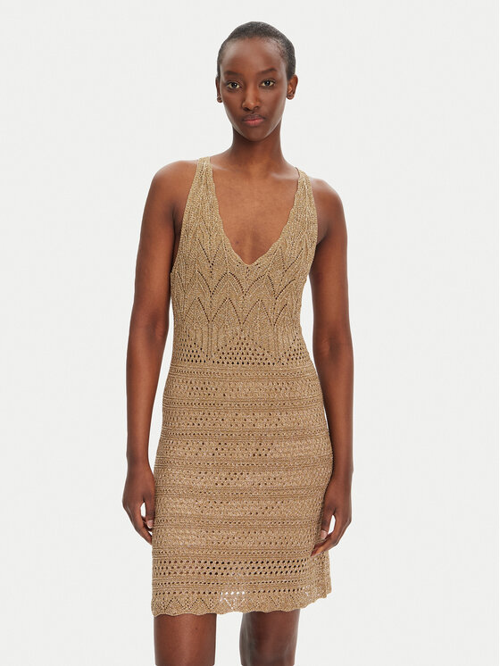 TWINSET TWINSET Rochie tricotată 251TT3198 Bej Slim Fit