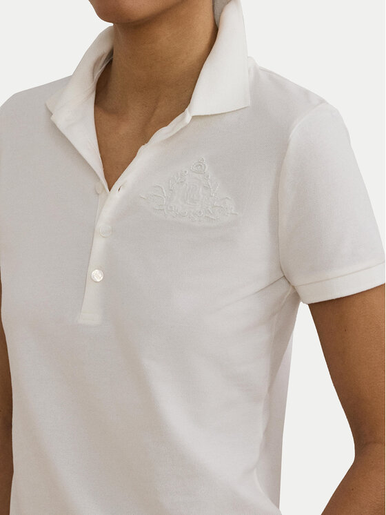 LAUREN RALPH LAUREN LAUREN RALPH LAUREN Polo 200966128001 Biały Slim Fit