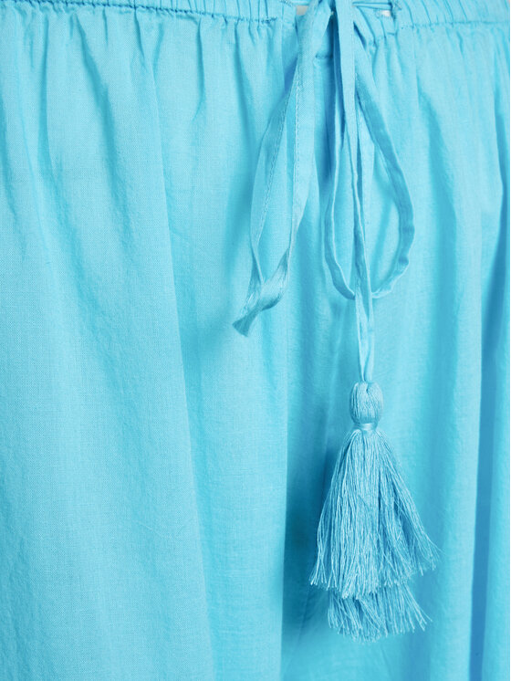 Seafolly Seafolly Bavlnené nohavice 55155-PA Tyrkysová Relaxed Fit