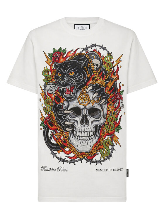 PHILIPP PLEIN PHILIPP PLEIN Tričko 32092 Biela Regular Fit