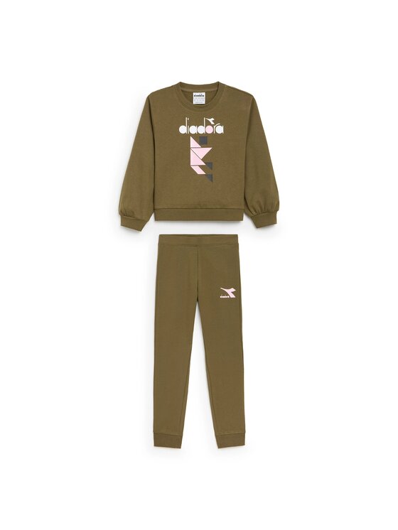 Diadora Diadora Komplet dresowy DIADORA JG.TRACKSUIT GLEE Brązowy Basic Fit