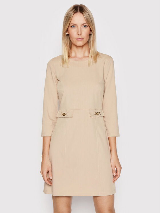 Rinascimento Rinascimento Každodenné šaty CFC0107705003 Béžová Regular Fit