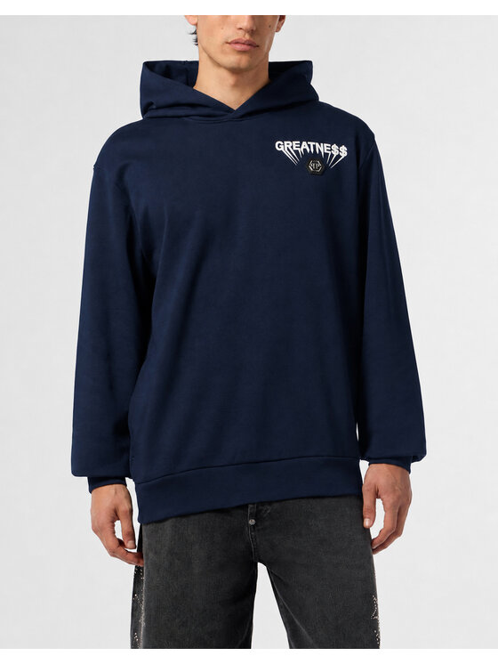 PHILIPP PLEIN PHILIPP PLEIN Mikina 25953 Tmavomodrá Regular Fit