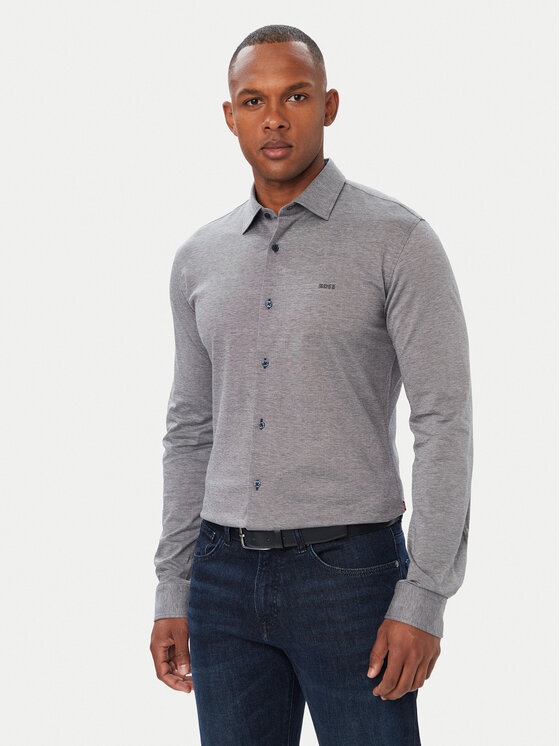 BOSS BOSS Marškiniai Mysoft 50519748 Mėlyna Slim Fit