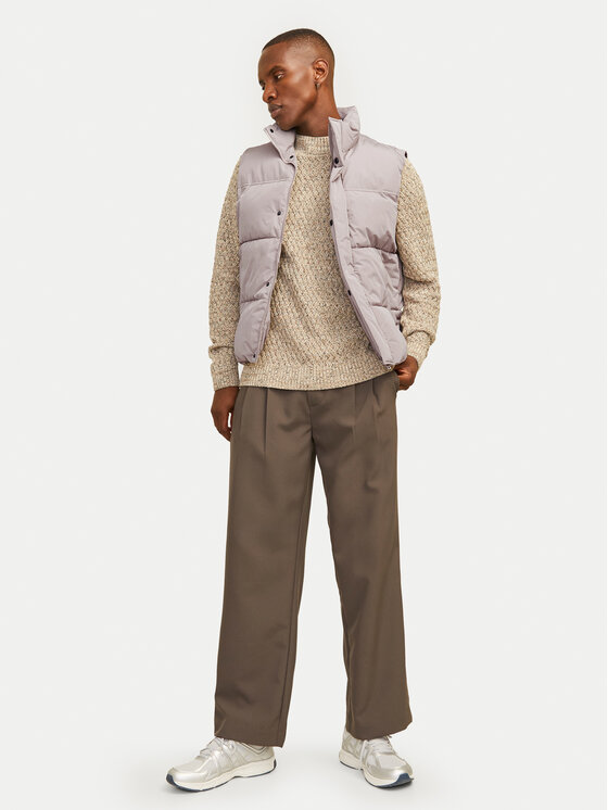 Jack&Jones Jack&Jones Brezrokavnik Bradley 12256981 Siva Regular Fit