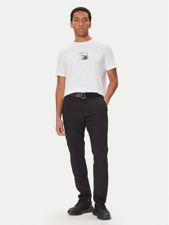 BOSS BOSS T-Shirt Stripe Zone 50548093 Bílá Relaxed Fit