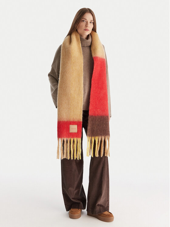 Calvin Klein Calvin Klein Зимен шал Patch Brushed LV04D8070G Бежов