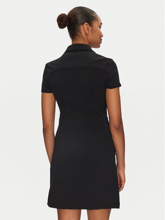 Guess Guess Rochie tip cămașă W5GK70 KCBO2 Negru Regular Fit
