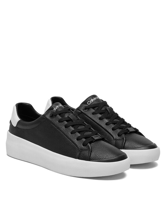 Calvin Klein Calvin Klein Sneakersy Vulc Lace Up Lth HW0HW02214 Czarny