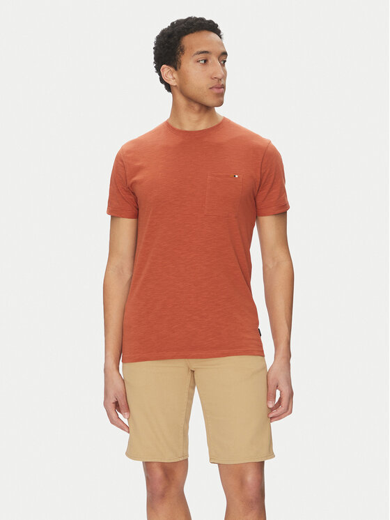 INDICODE INDICODE T-Shirt Inandorra 41-104 Oranžová Regular Fit