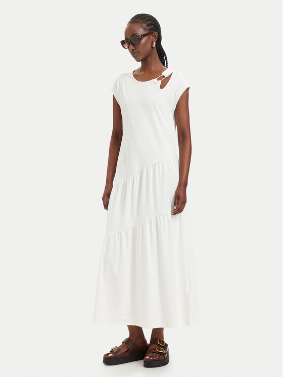 Liu Jo Sport Liu Jo Sport Kleid für den Alltag TA6237 J3855 Creme Relaxed Fit