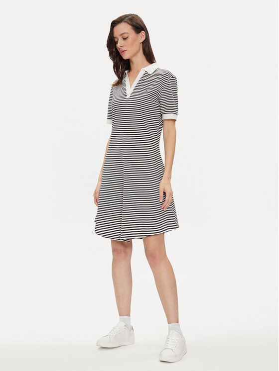 Tommy Hilfiger Tommy Hilfiger Vasaras kleita WW0WW41567 Tumši zils Regular Fit