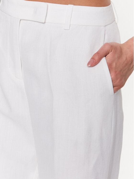Pantaloni di tessuto PAD273W410 Bianco Regular Fit...