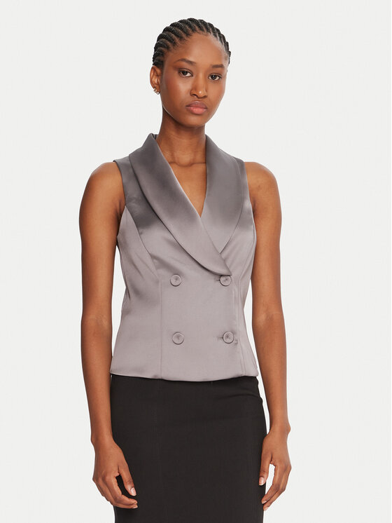 Rinascimento Rinascimento Obleková vesta CFC0124958003 Béžová Slim Fit