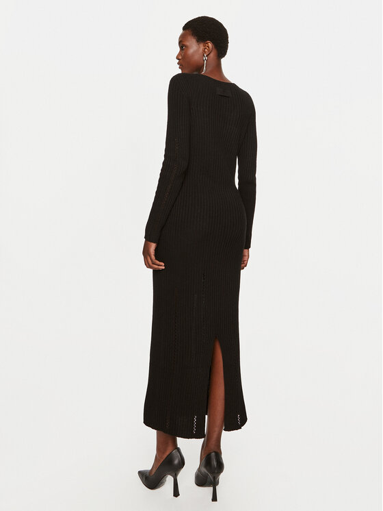 TWINSET TWINSET Rochie tricotată 242TP3440 Negru Slim Fit