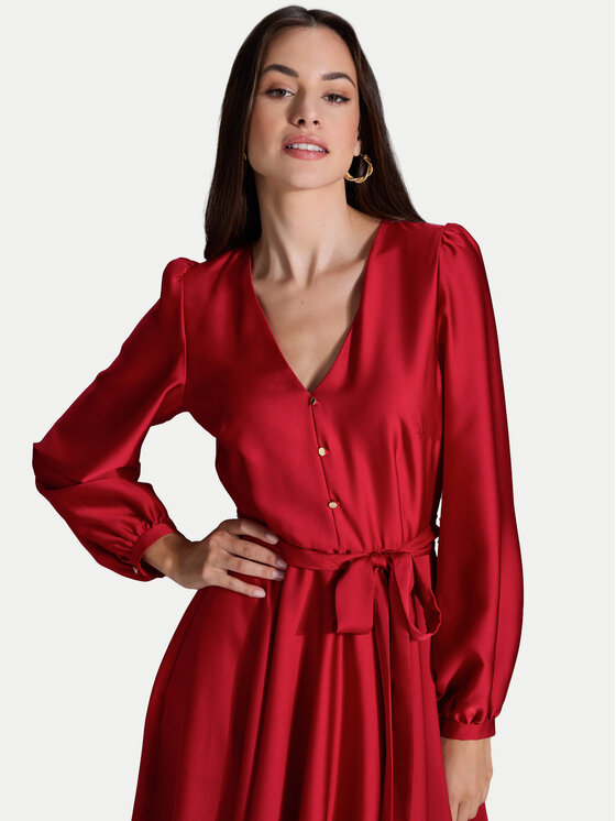 Swing Swing Kokteilinė suknelė 5AI13900 Raudona Regular Fit