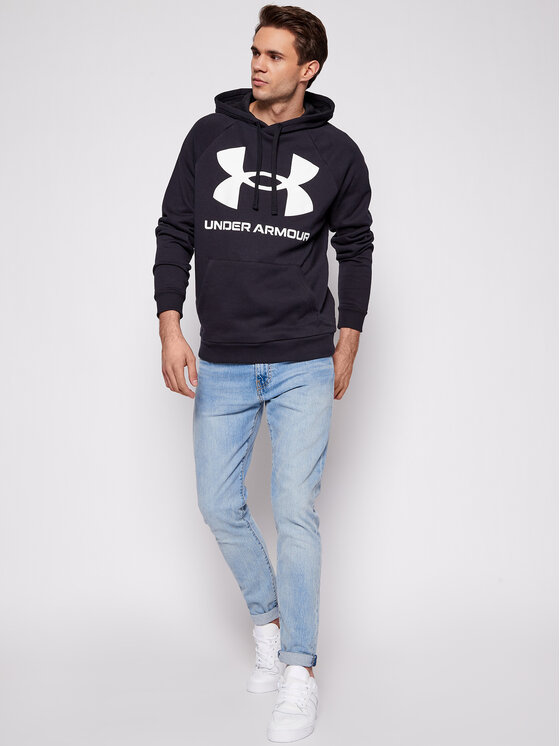 Under Armour Under Armour Mikina Ua Rival Fleece Big Logo 1357093 Čierna Loose Fit