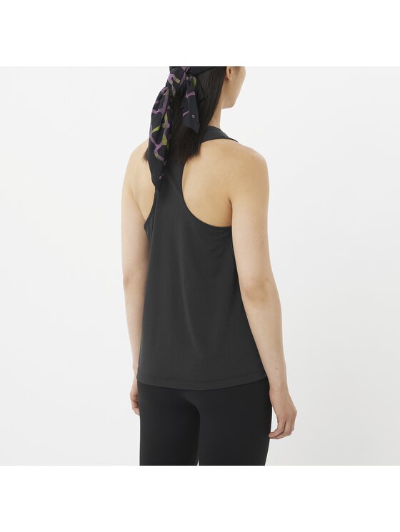 Salomon Salomon Koszulka techniczna SHAKEout CORE GRAPHIC TANK GFX Czarny Regular Fit