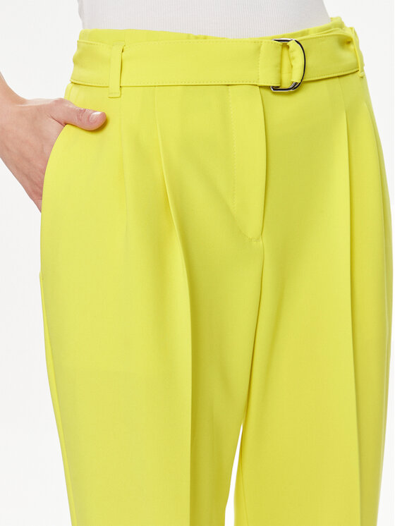 BOSS Boss Bavlnené nohavice Tapiah 50490037 Žltá Regular Fit