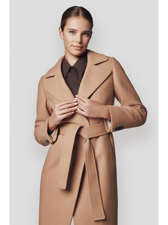 Lancerto Lancerto Płaszcz zimowy Nessane PC073224000002 Beżowy Regular Fit