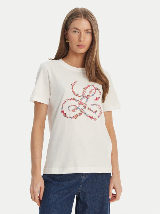 Luisa Spagnoli Luisa Spagnoli T-shirt Ballada 543153 Bijela Regular Fit