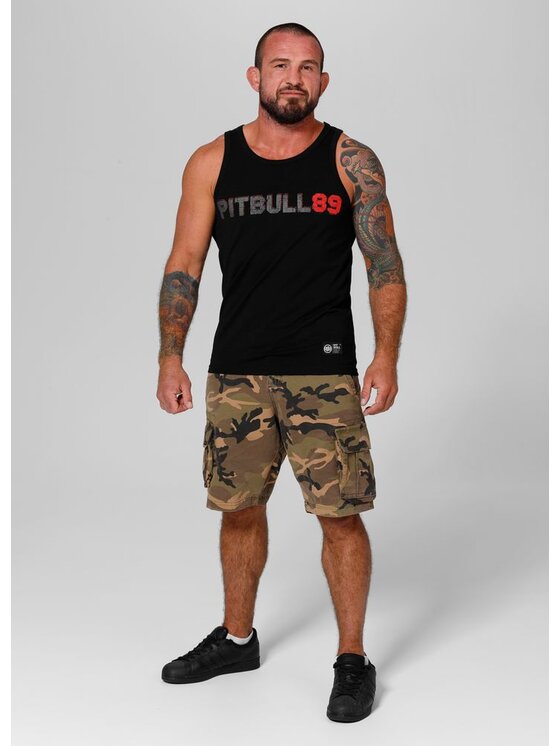 PITBULL PITBULL Tank top Tank Czarny Regular Fit