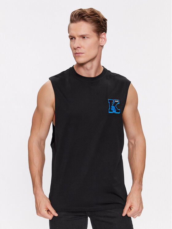 KARL LAGERFELD KARL LAGERFELD Майка 240M2203 Чорний Regular Fit