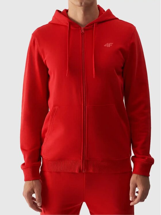 4F 4F Bluza 4FWMM00TSWSM1466 Pomarańczowy Regular Fit
