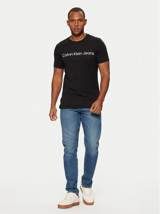 Calvin Klein Jeans Calvin Klein Jeans T-shirt J30J322552 Crna Slim Fit