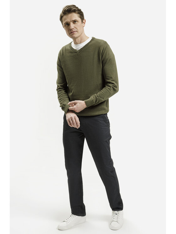 Cross Jeans Cross Jeans Chinosy F 194-282 Czarny Tapered Leg