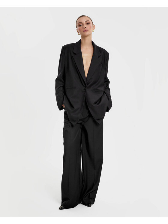 OPRA OPRA Marynarka OP-BLAZER-BLACK Czarny Regular Fit