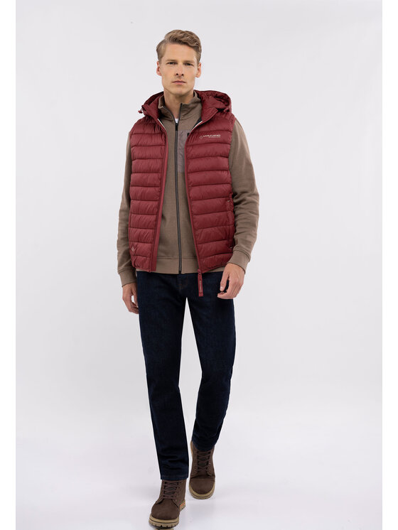 Volcano Volcano Kamizelka V-RUSSEL Czerwony Regular Fit