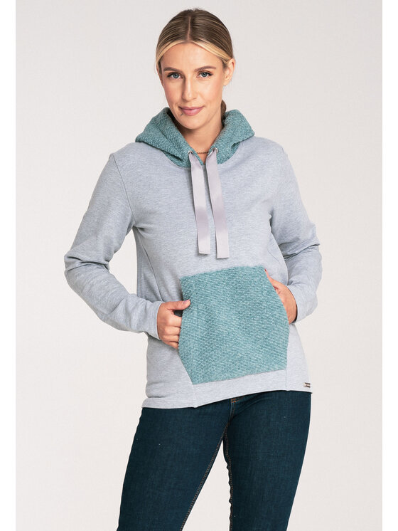 FIGL FIGL Bluza M1045 Zielony Regular Fit