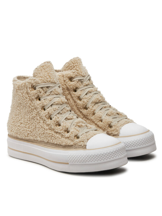 Converse Converse Kedas Chuck Taylor All Star Lift Platform Sherpa A05509C Bēšs